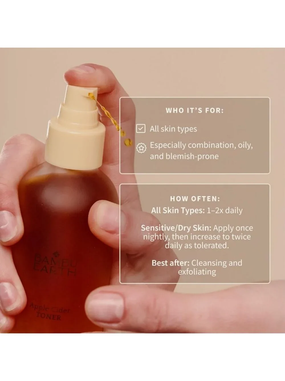 Clarifying Apple Cider Face Toner - Alcohol-Free, Refreshing & pH Balancing 4 oz